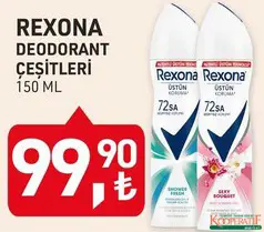 REXONA DEODORANT ÇEŞİTLERİ 150 ML REXONA DEODORANT ÇEŞİTLERİ 150 ML